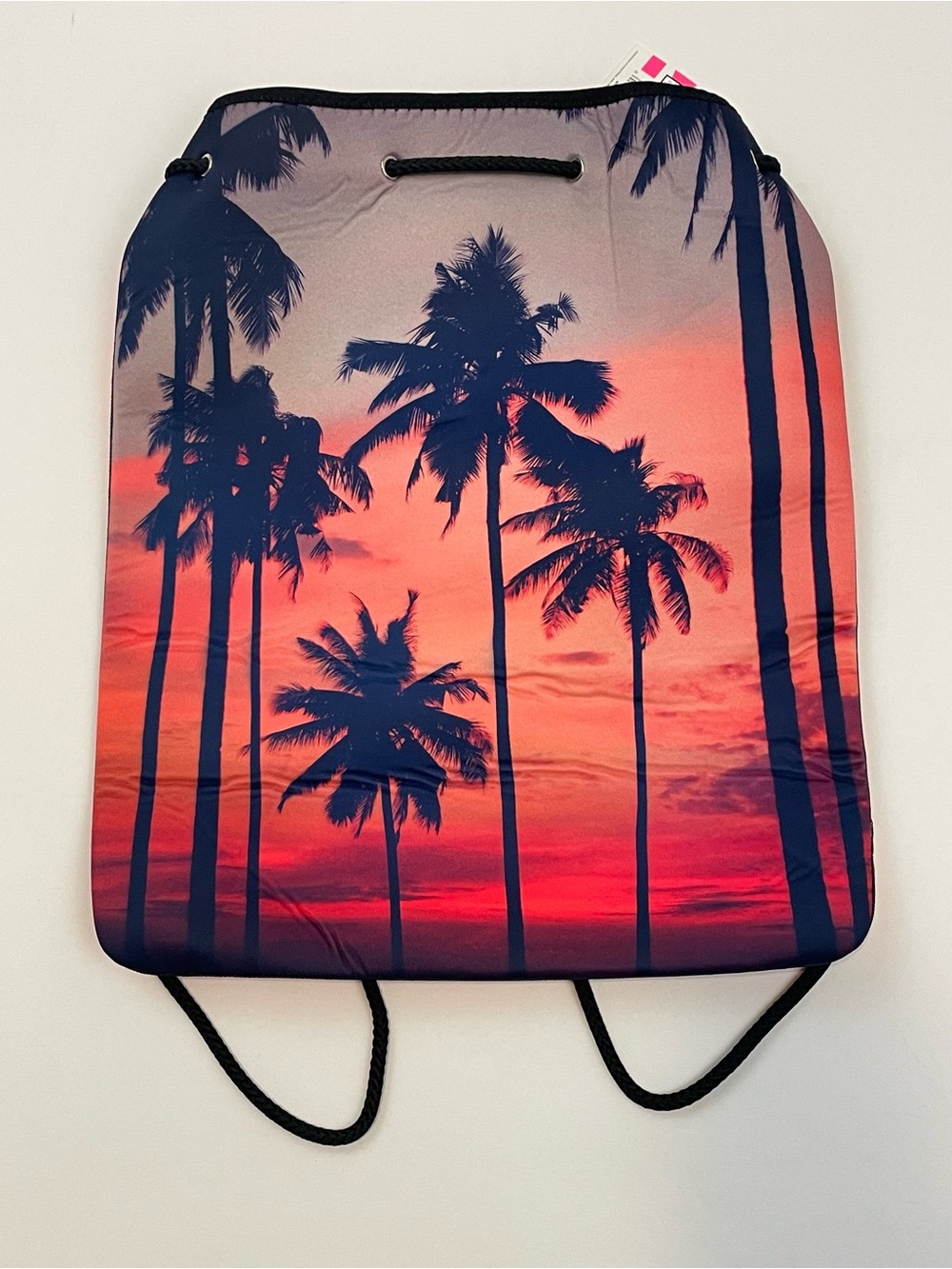 Sunset Palms Neoprene Drawstring Backpack